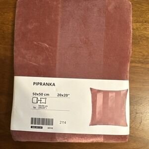 IKEA Cushion Cover Pillow Matte & Shiny MIXED TEXTURE Pink  20x20" PIPRANKA